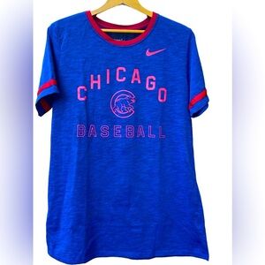 🔥⚾️Chicago Cubs MLB Nike ladies size L short sleeved tee shirt.  Nice, SOFT!!